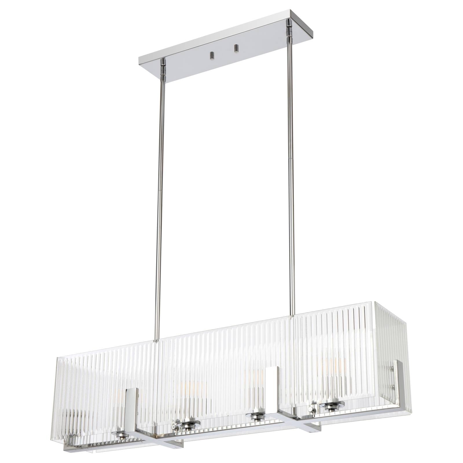 Pelion 4 Light Pendant Light, Chrome
