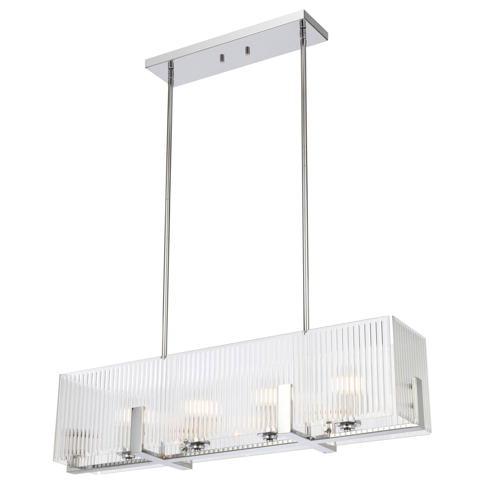 Pelion 4 Light Pendant Light, Chrome