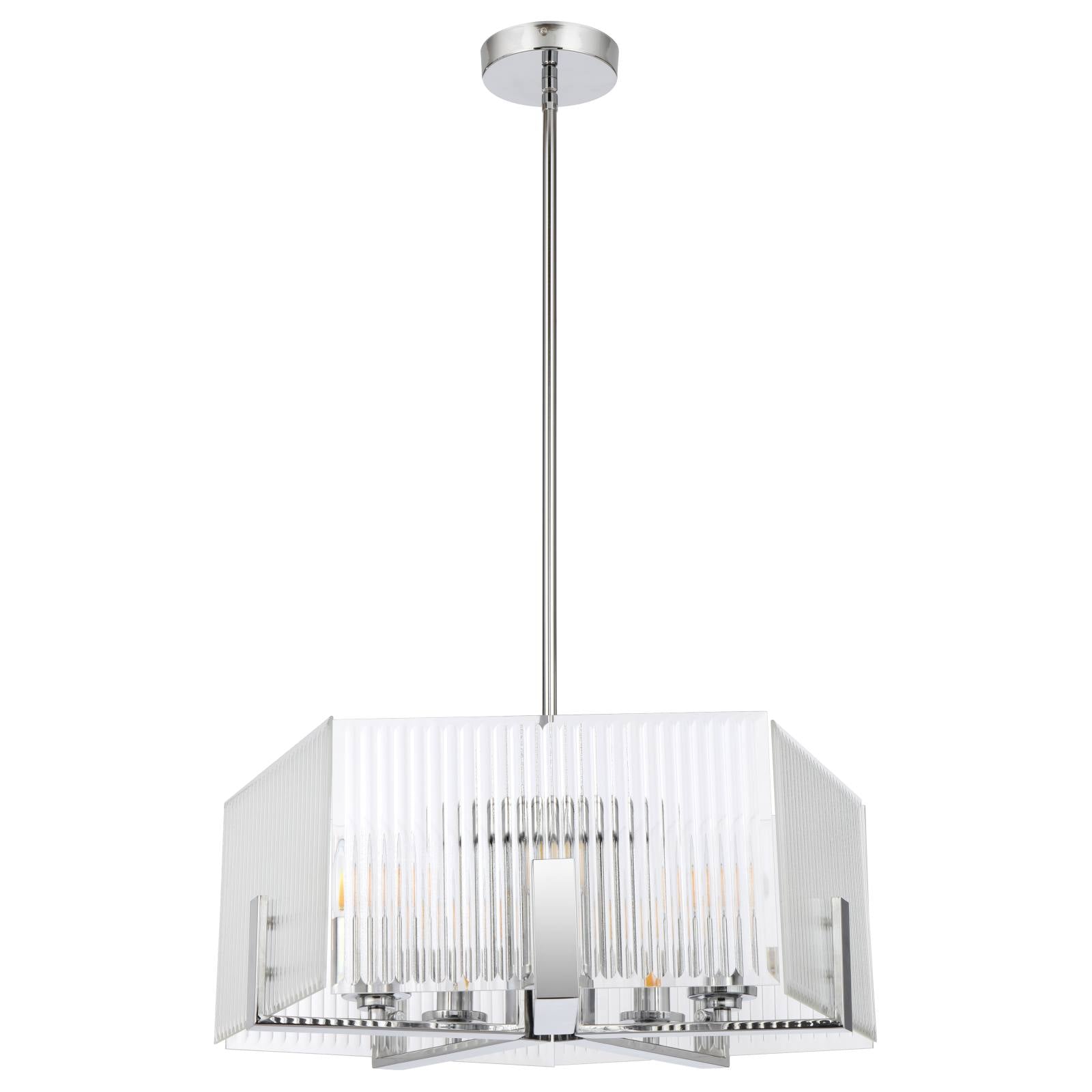 Pelion 5  Light Pendant Light, Chrome