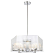Pelion 5  Light Pendant Light, Chrome