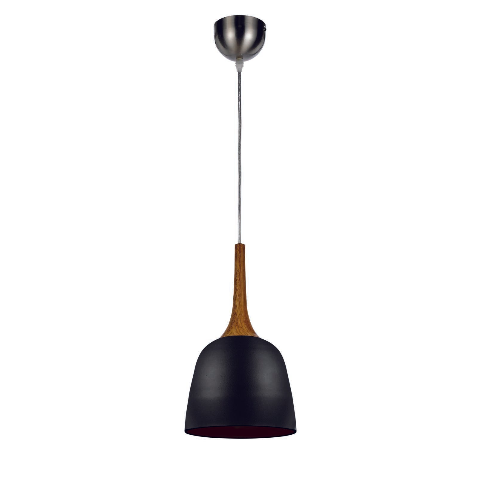 Polk 20cm Pendant, Black, Oak