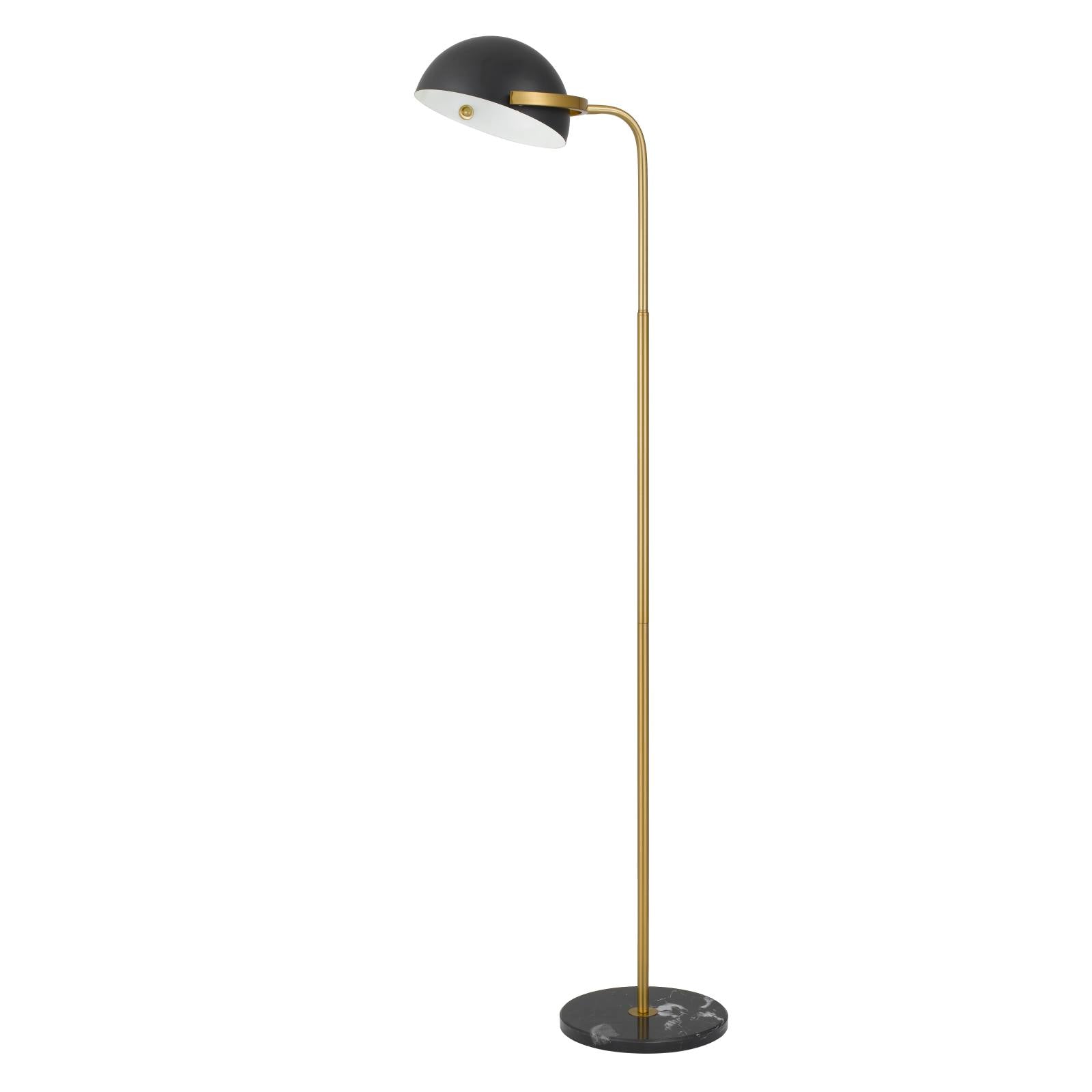 Pollard Floor Lamp, Black, Antique Gold