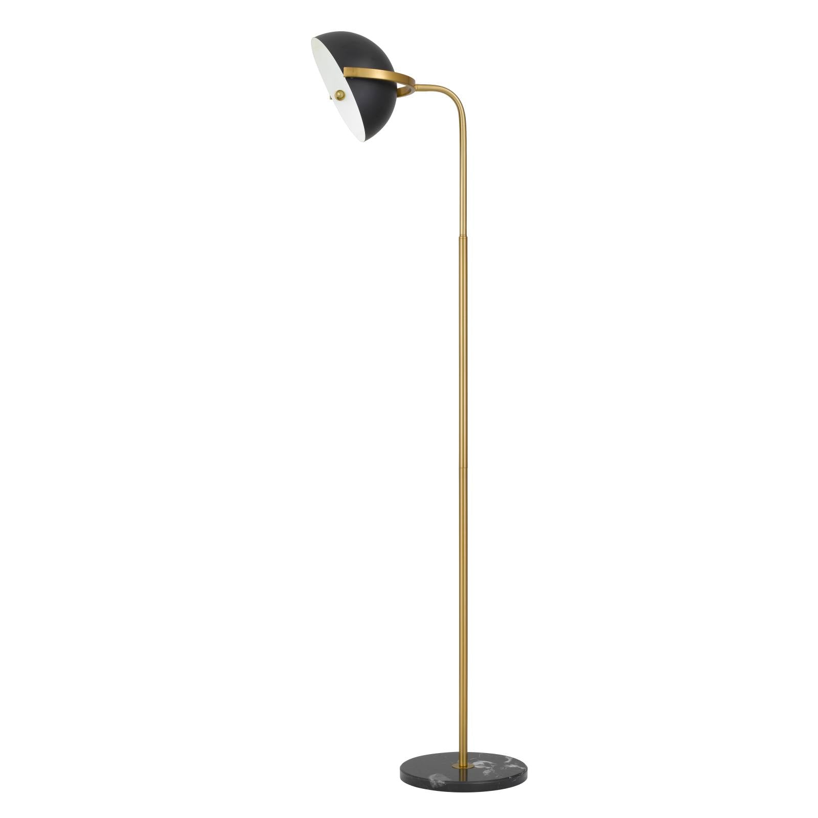Pollard Floor Lamp, Black, Antique Gold