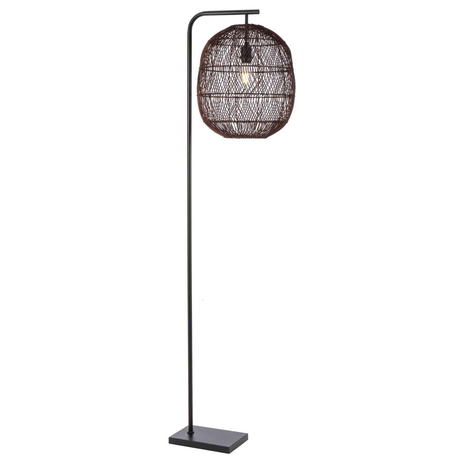 Rana 40 Floor Lamp, Brown Black