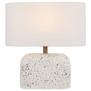 Reano Table Lamp, White Terrazzo