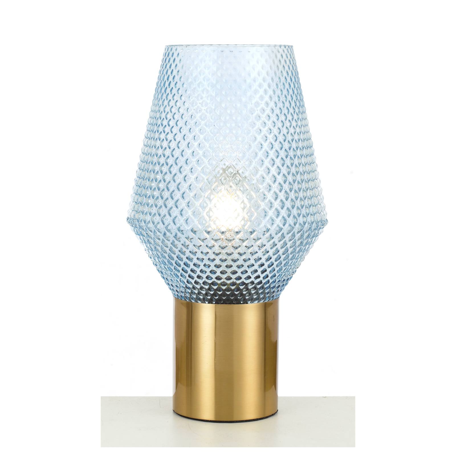 Rene Table Lamp, Blue, Antique Gold