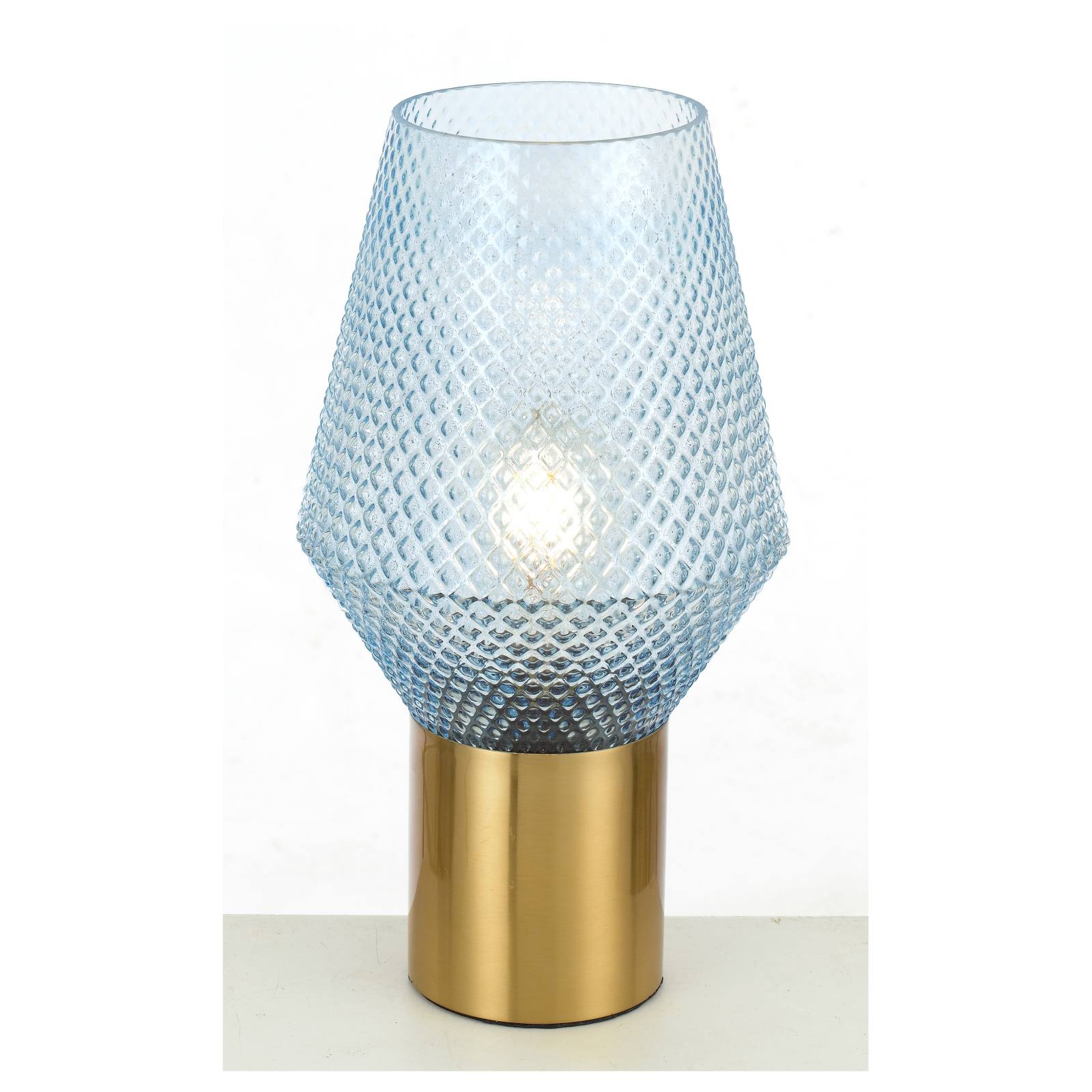 Rene Table Lamp, Blue, Antique Gold