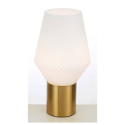 Rene Table Lamp, Opal Matte, Antique Gold