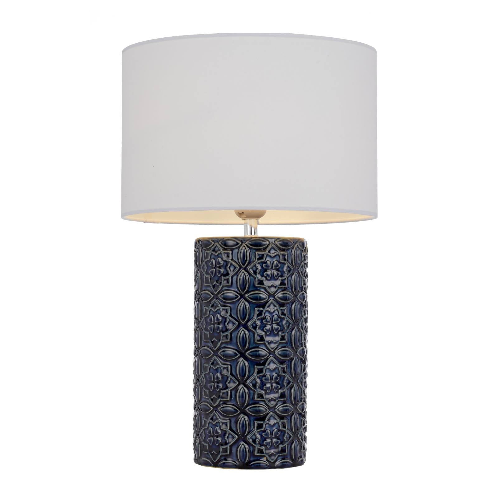 Table Lamp, Blue, White