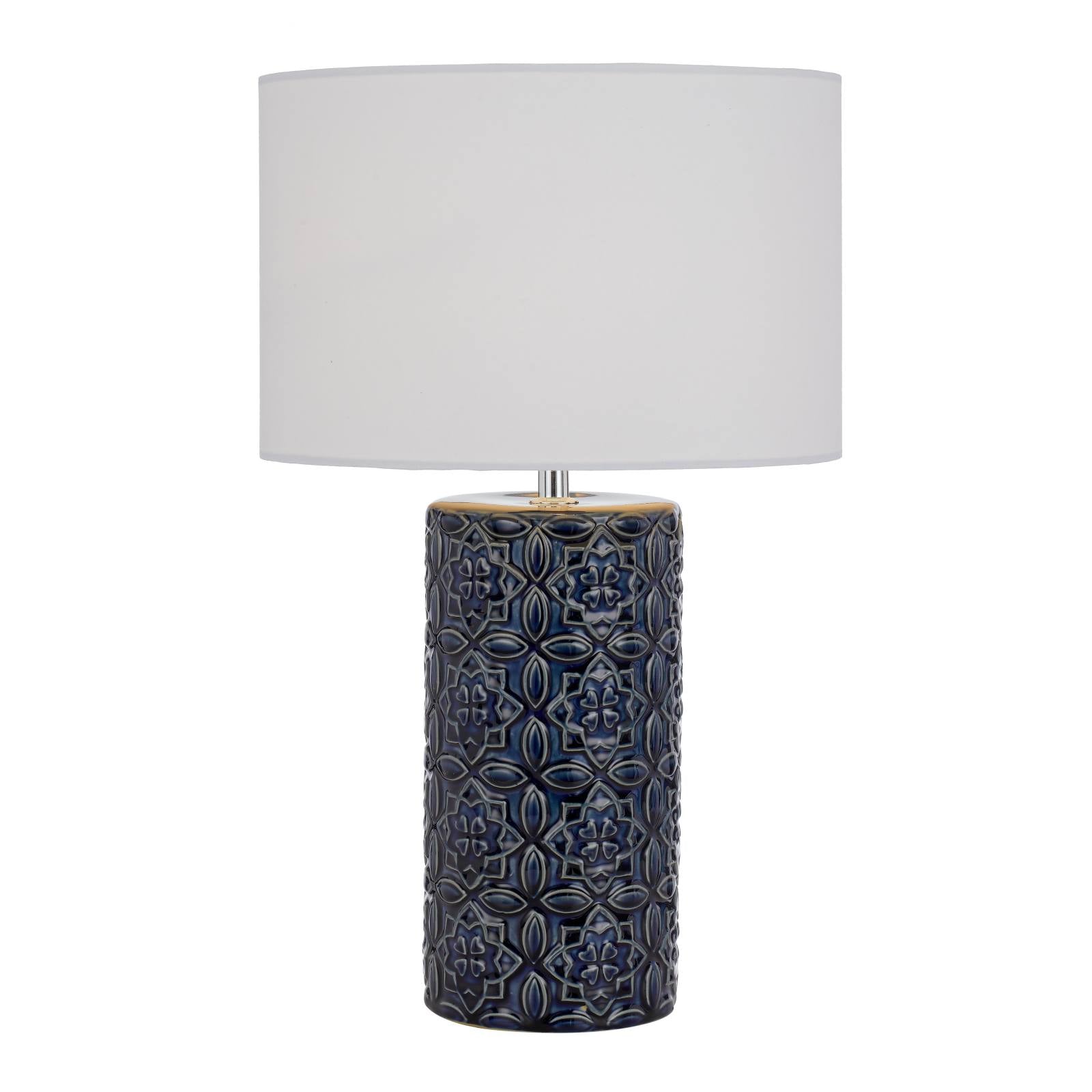 Table Lamp, Blue, White