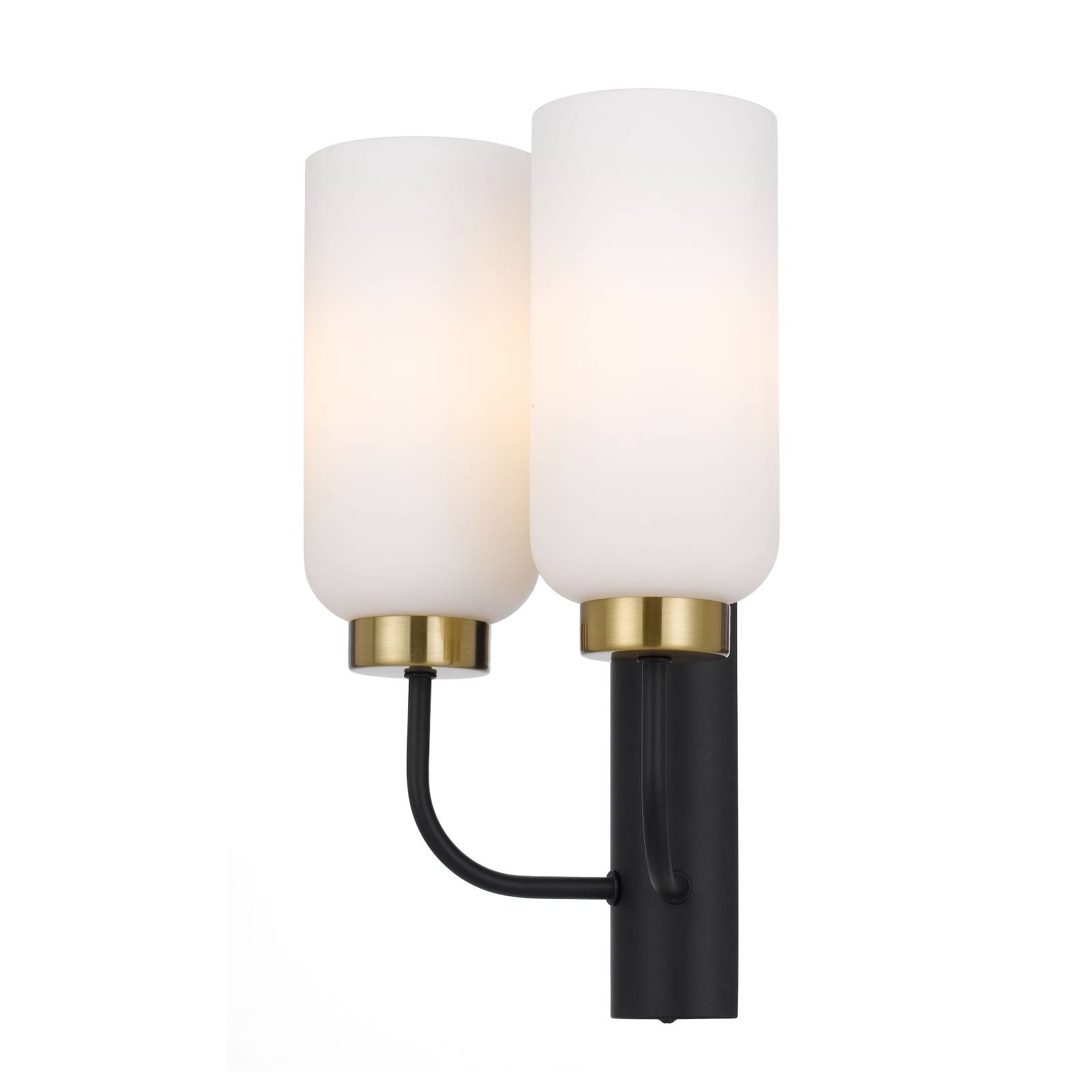 Sebring 2 Lights Wall, Black, Opal Matte