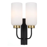 Sebring 2 Lights Wall, Black, Opal Matte