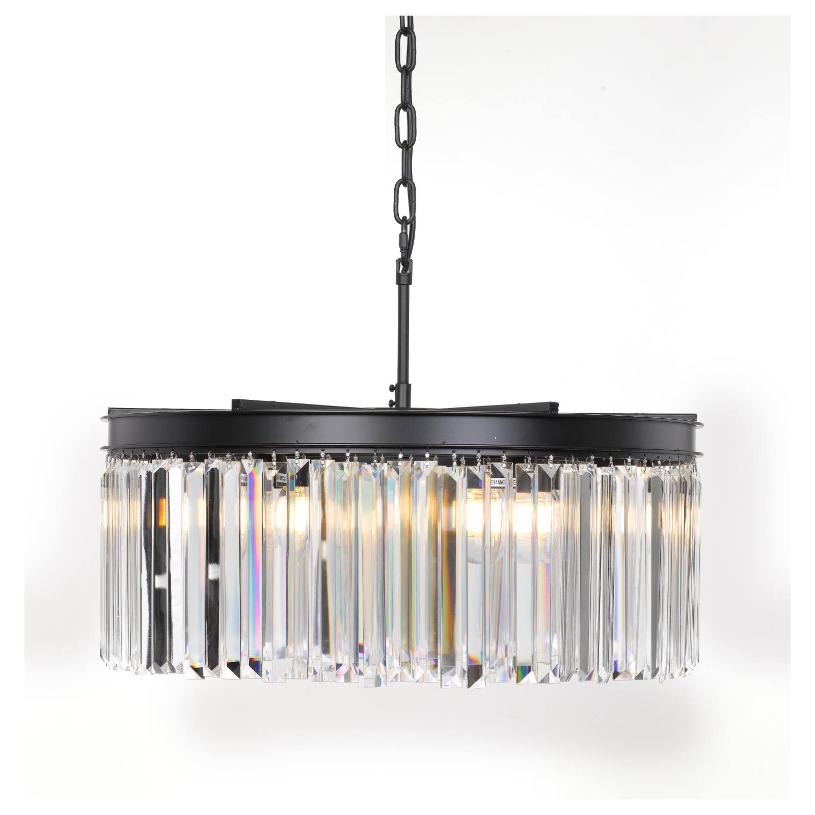 Serene 6 Light Pendant, Black