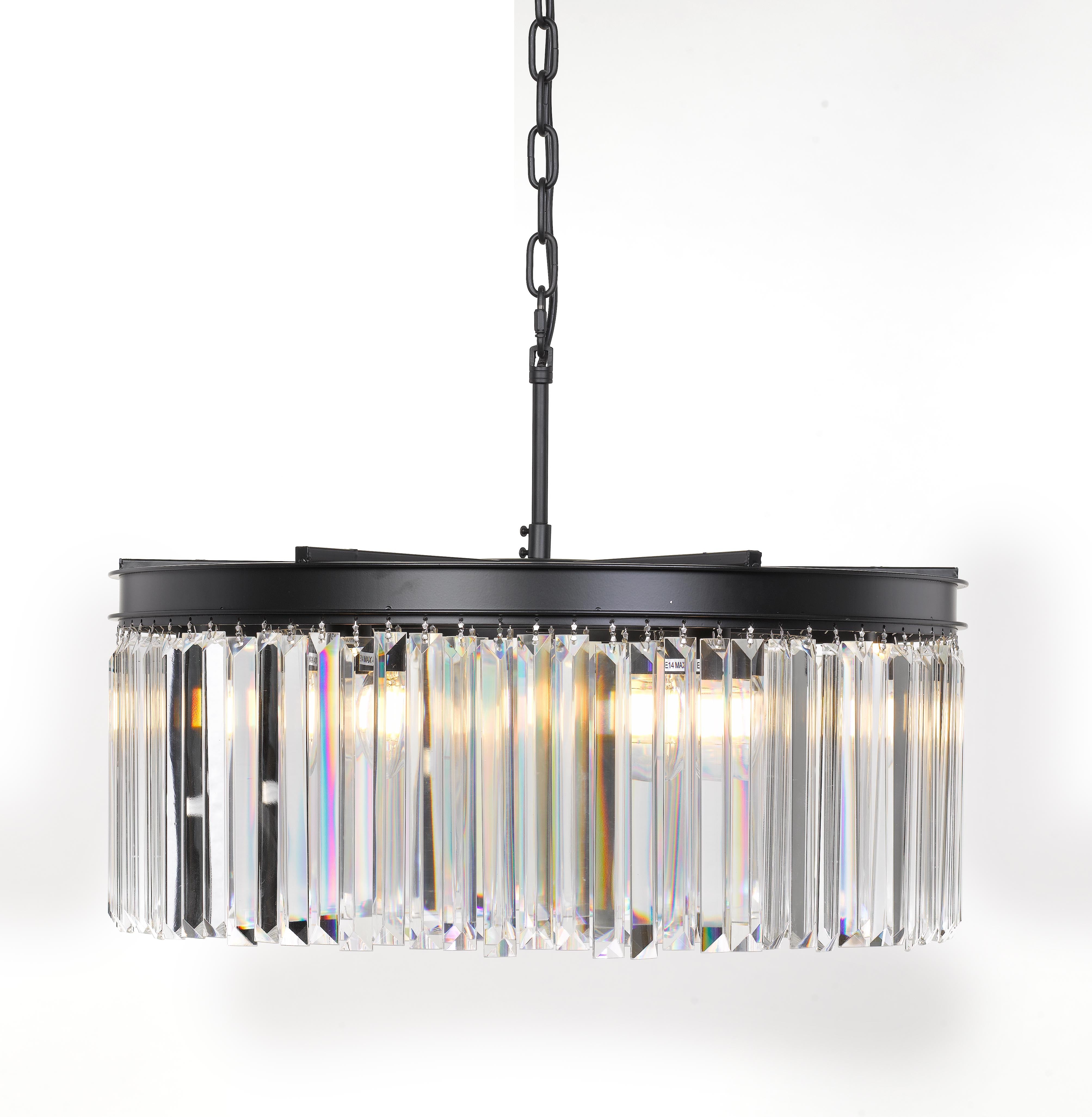 Serene 6 Light Pendant, Black