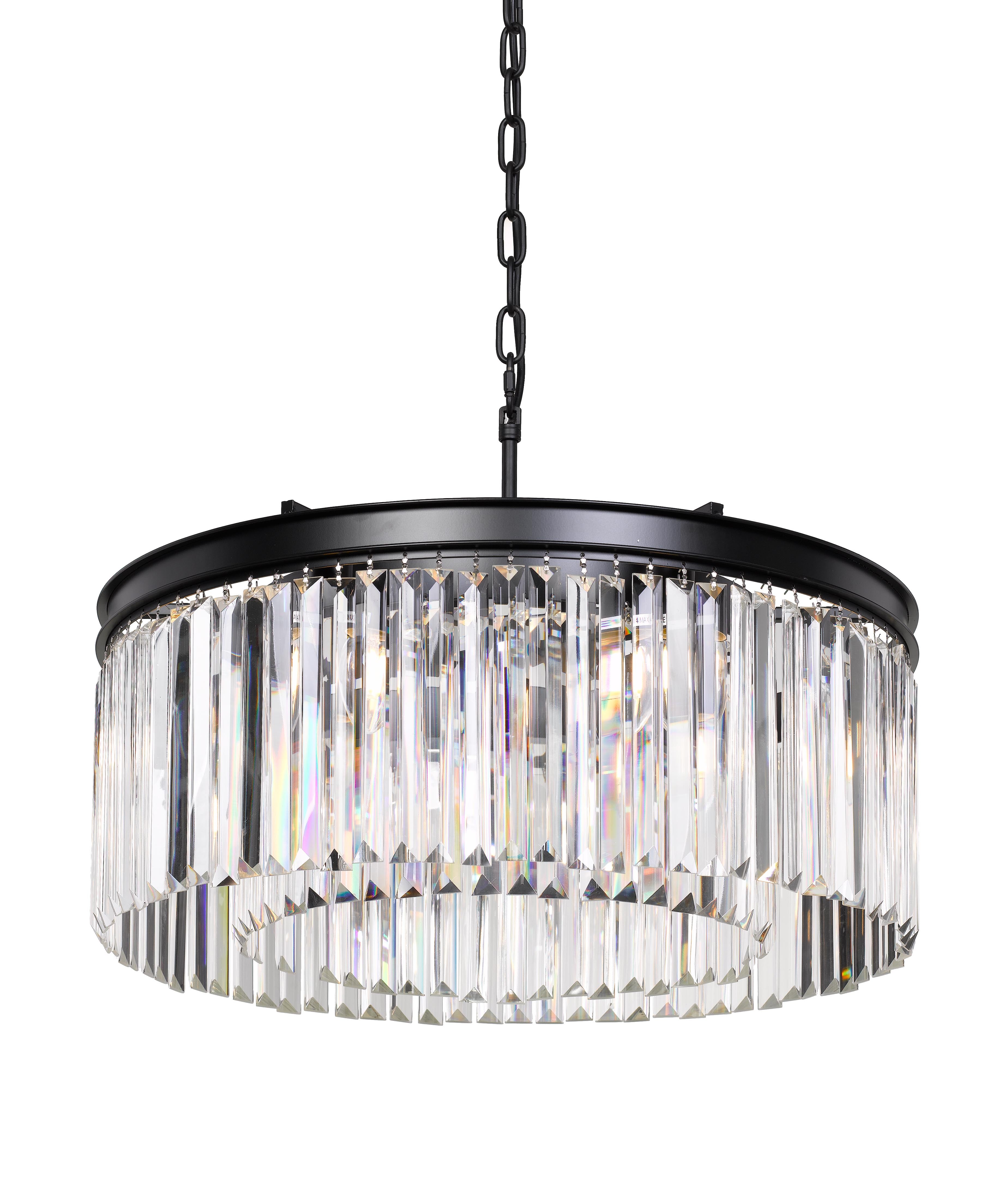 Serene 6 Light Pendant, Black