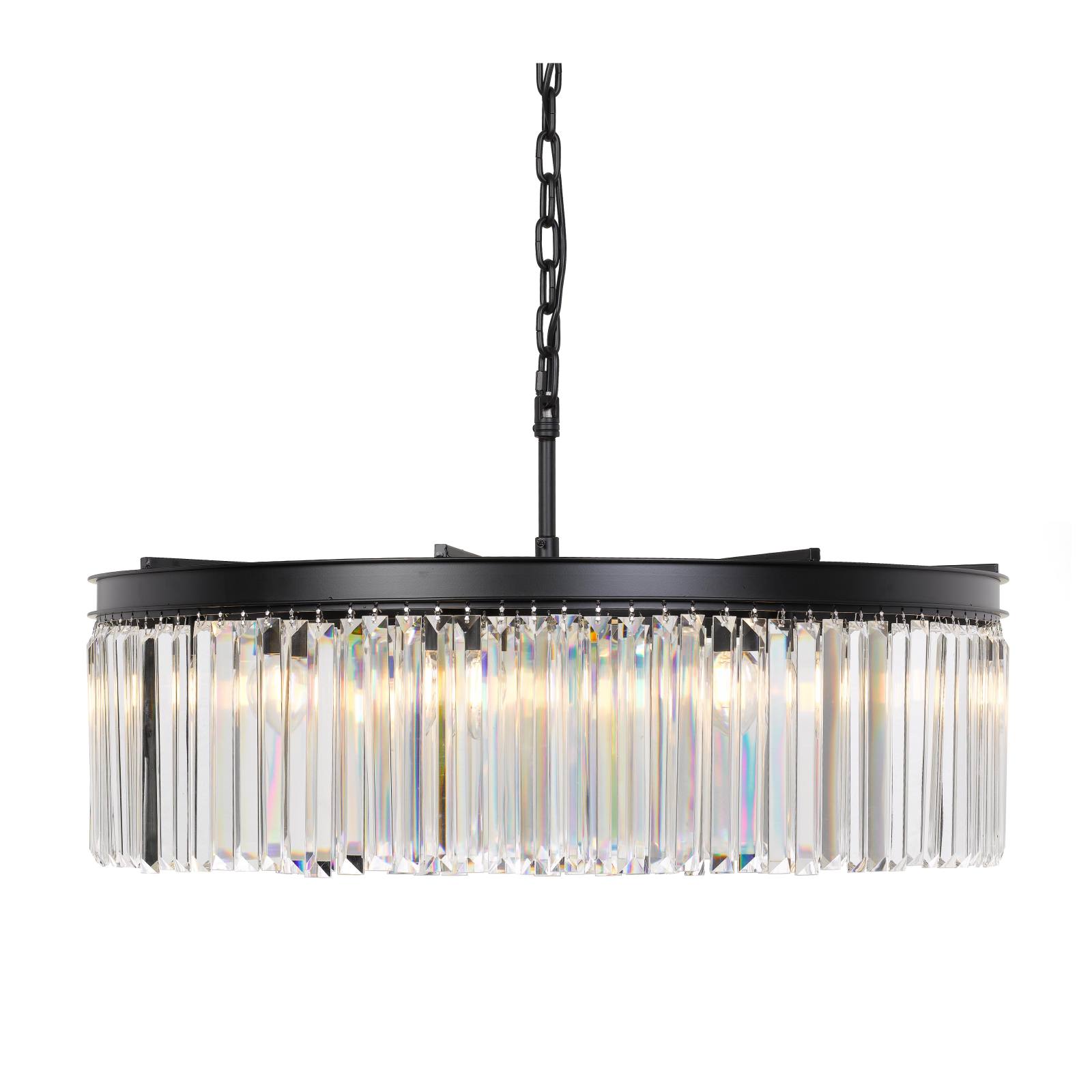 Serene 8 Light Pendant, Black