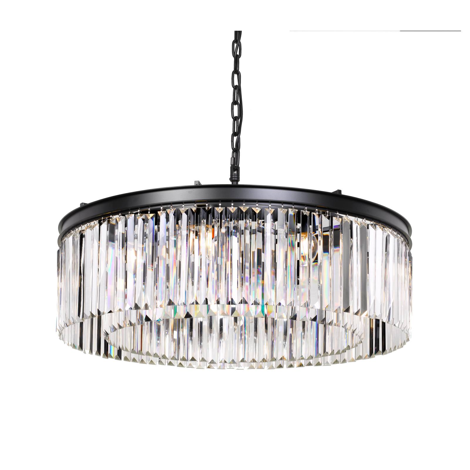 Serene 8 Light Pendant, Black