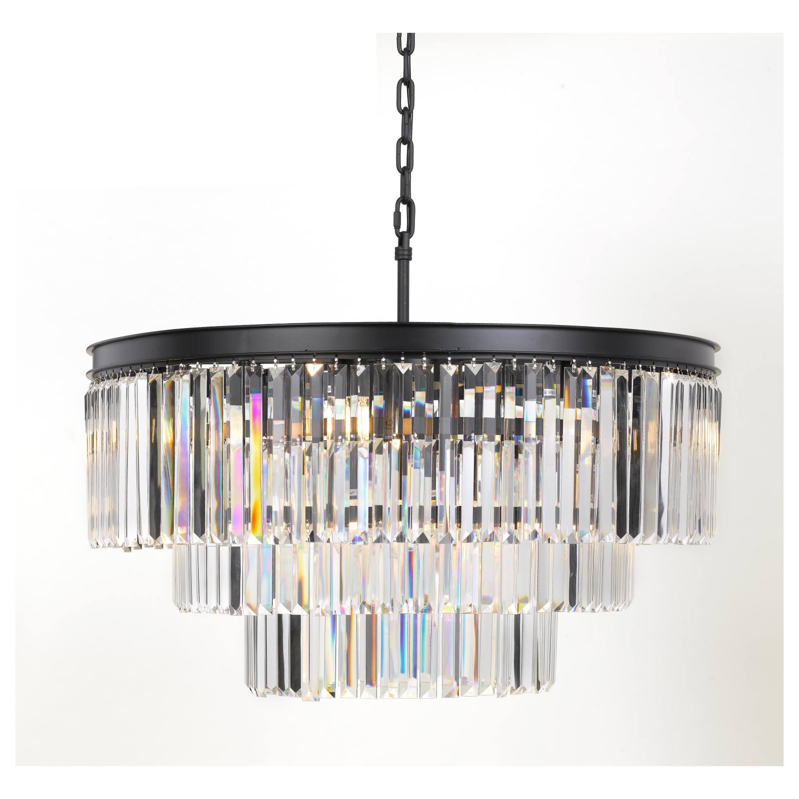 Serene 16 Light Pendant, Black