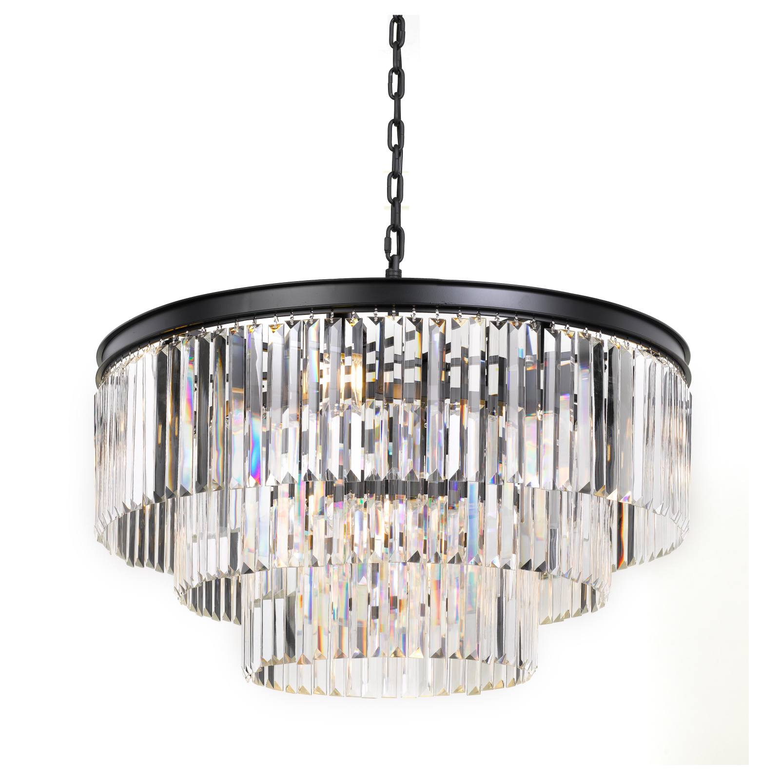 Serene 16 Light Pendant, Black