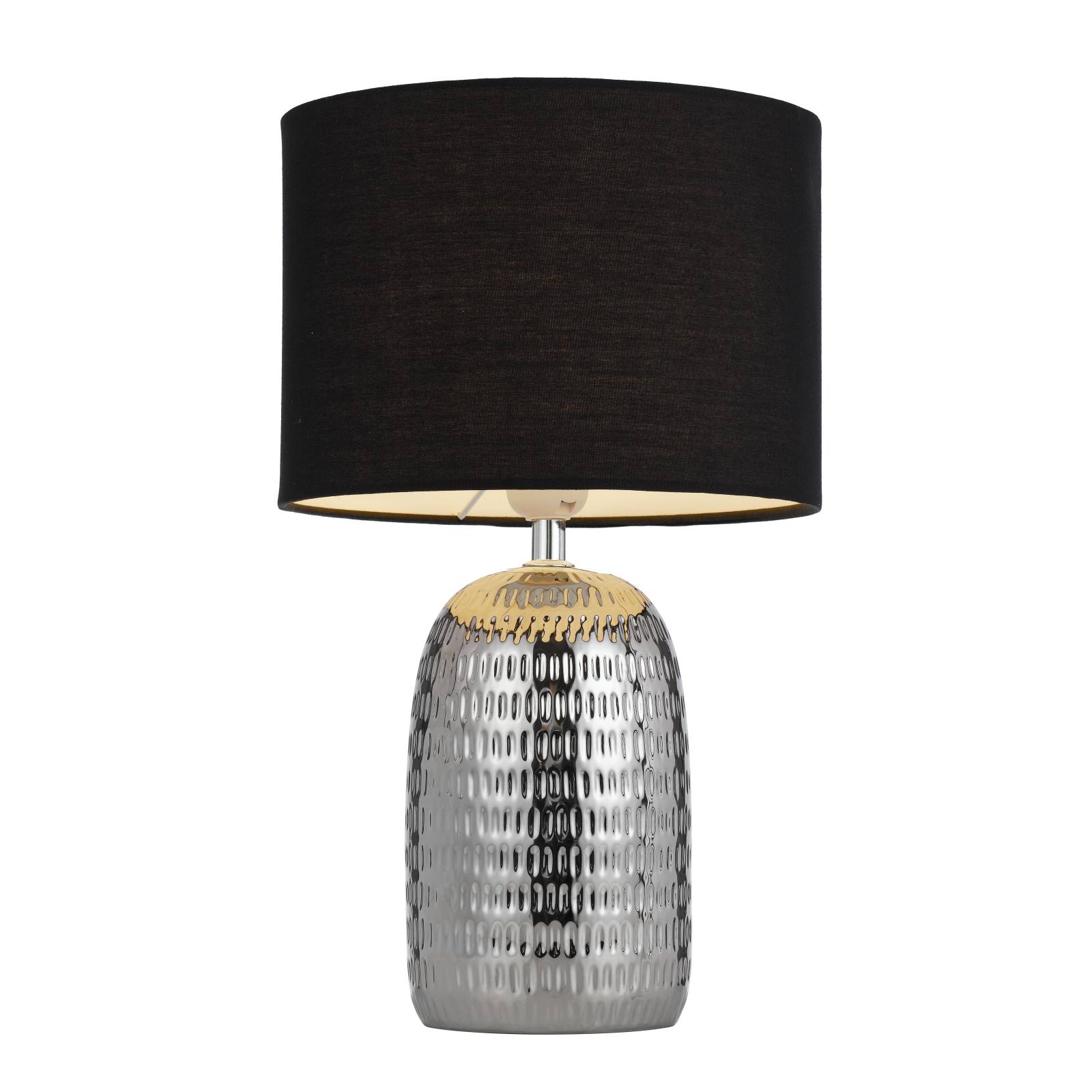 Sevia Table Lamp, Silver, Black