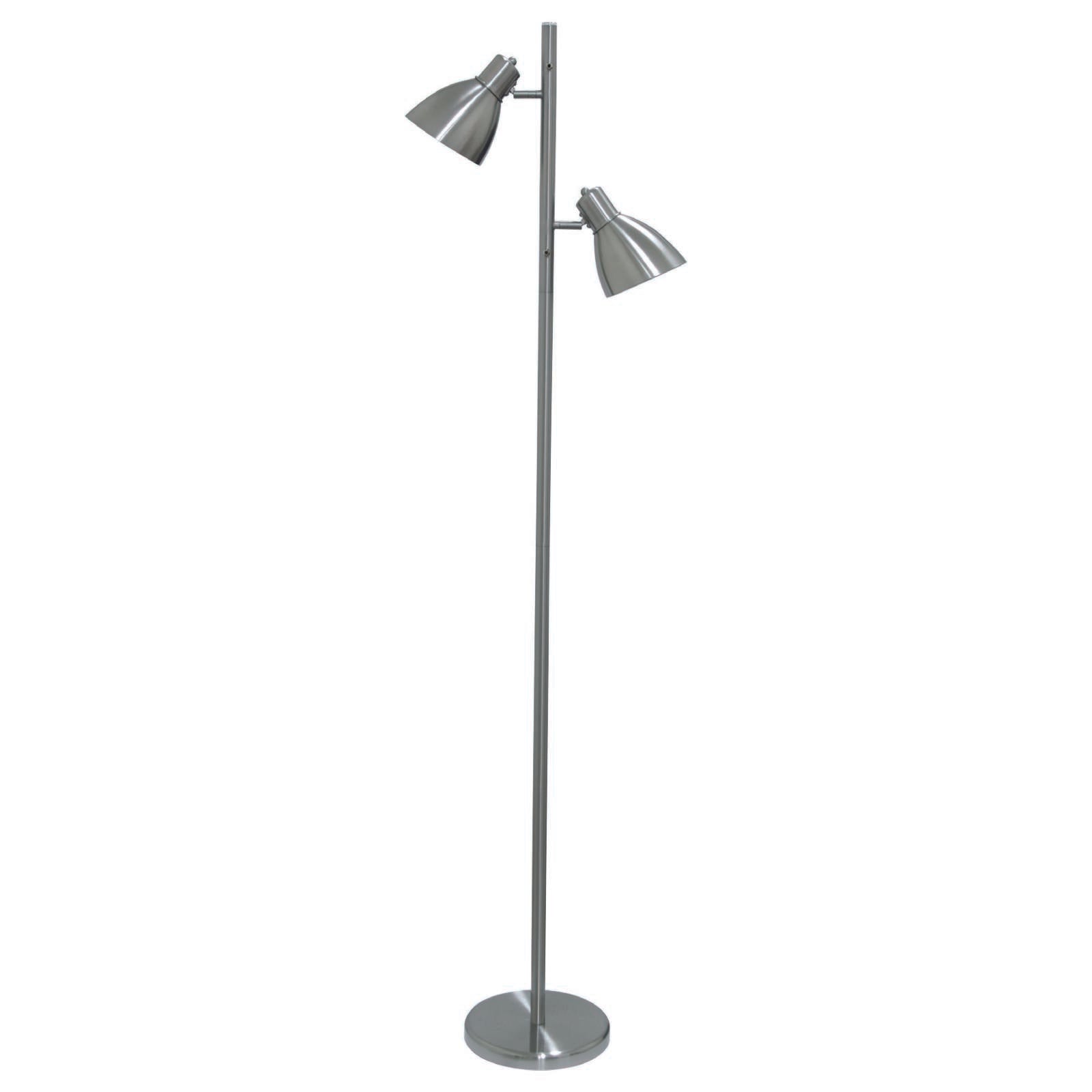 Torres 2 Floor Lamp, Nickel
