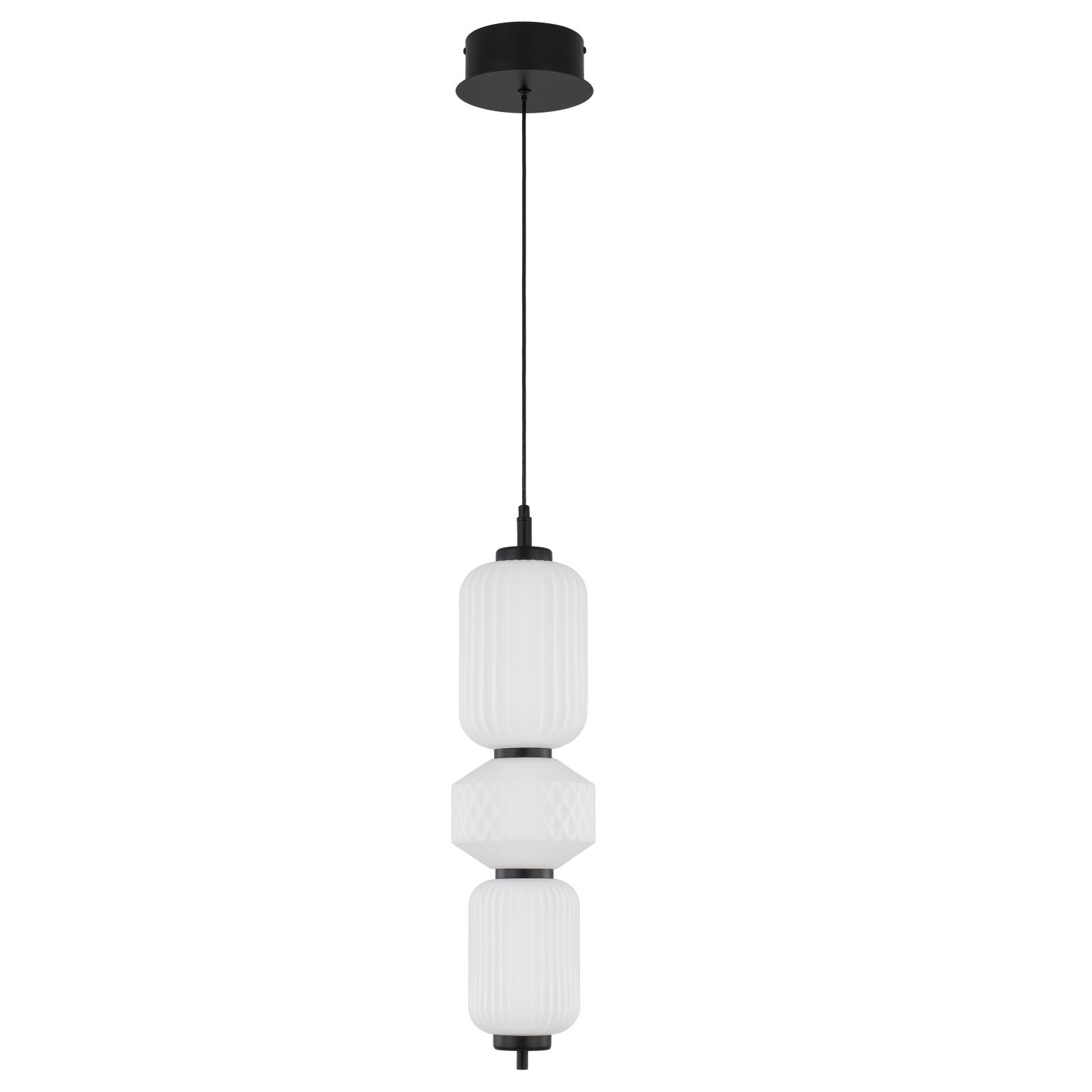 Torso 3 Light Pendant Light, Black