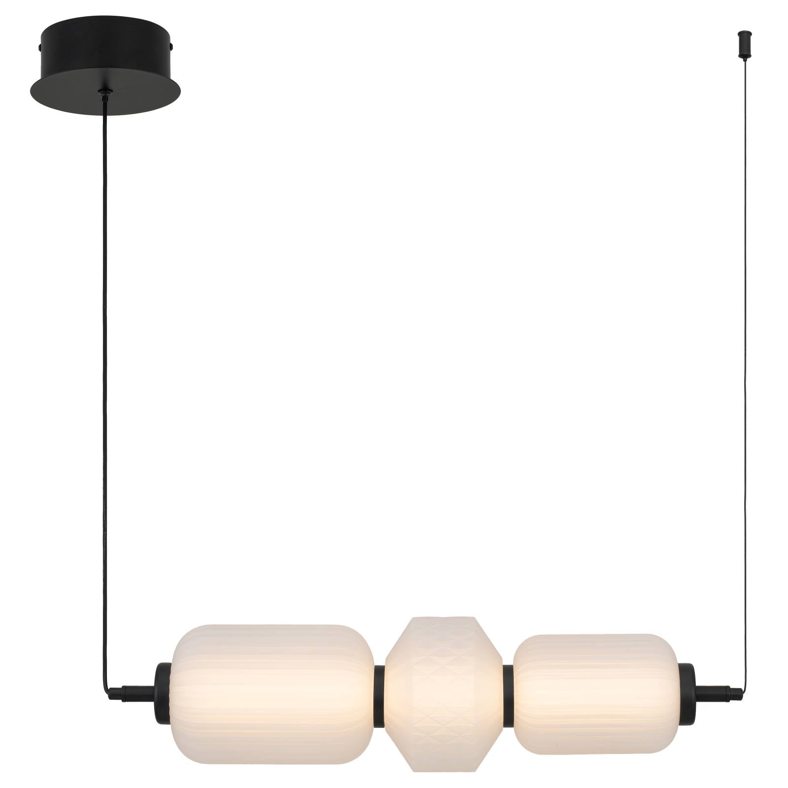 Torso 3 Light Pendant Light, Black