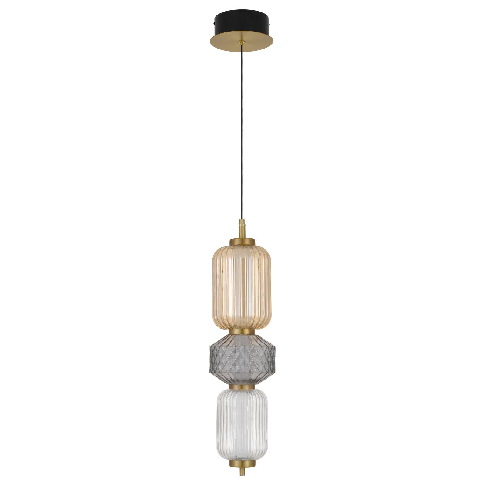 Torso 3 Light Pendant Light, Brass