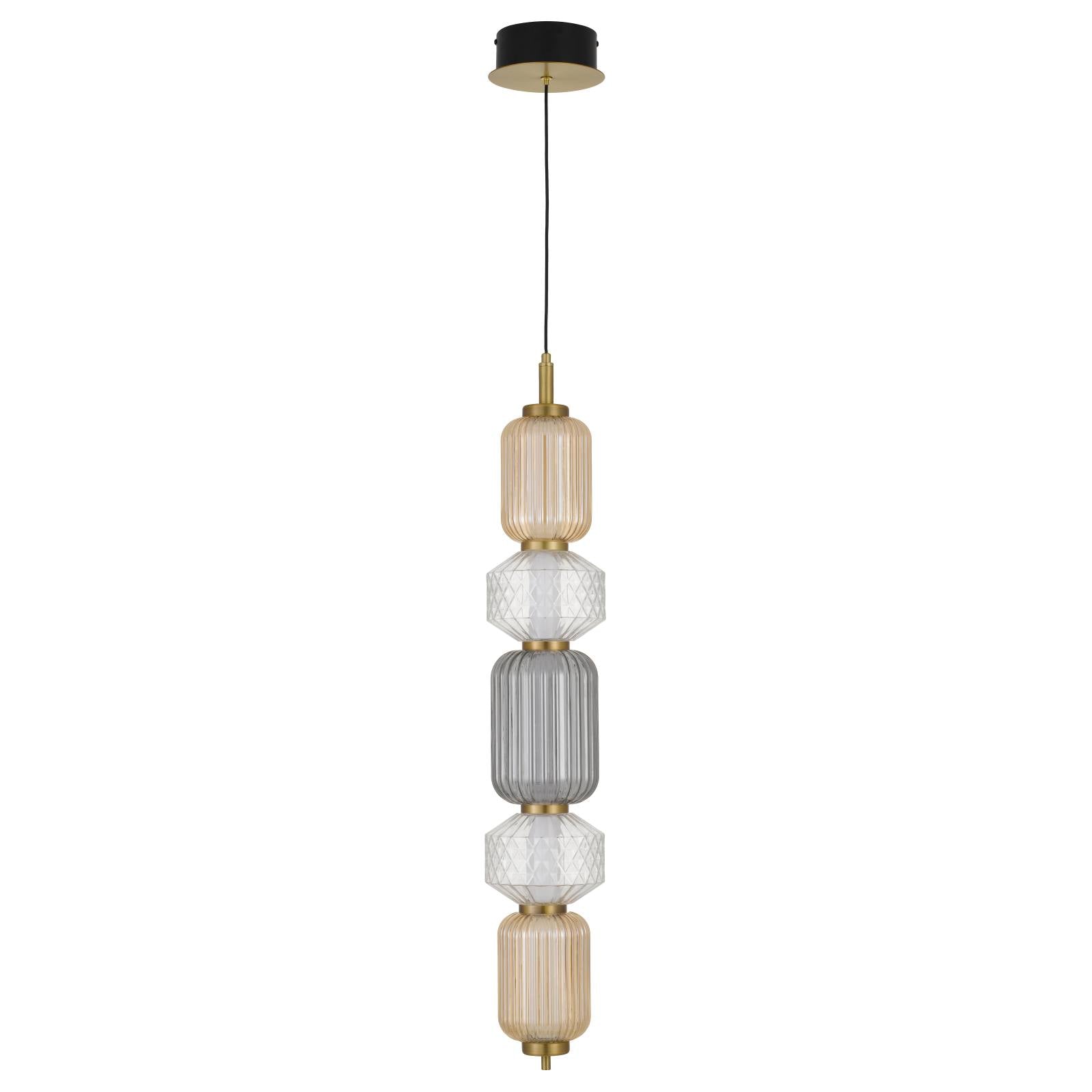 Torso 5 Light Pendant Light, Brass