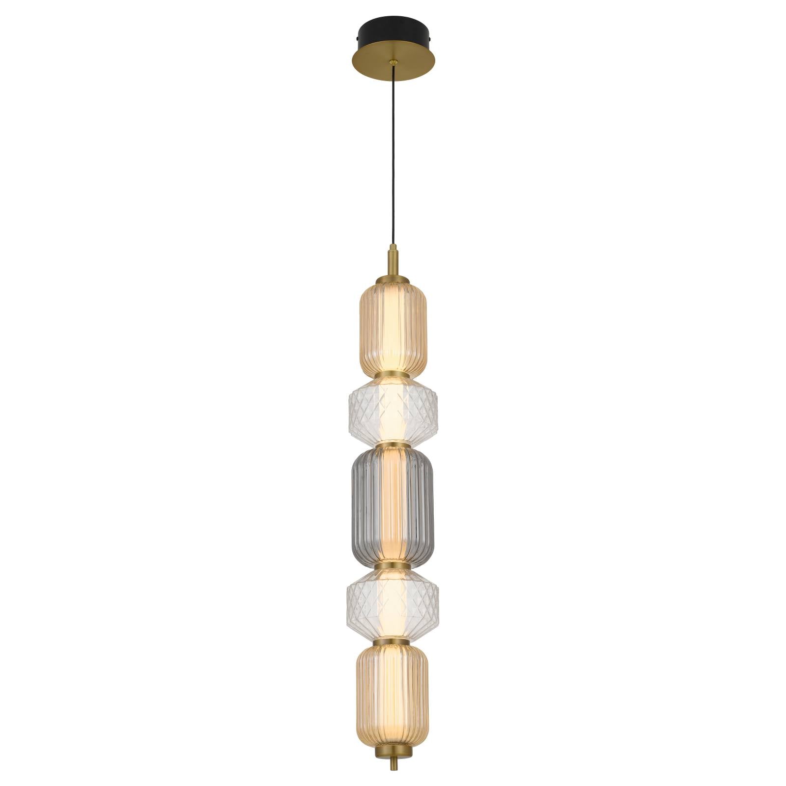 Torso 5 Light Pendant Light, Brass
