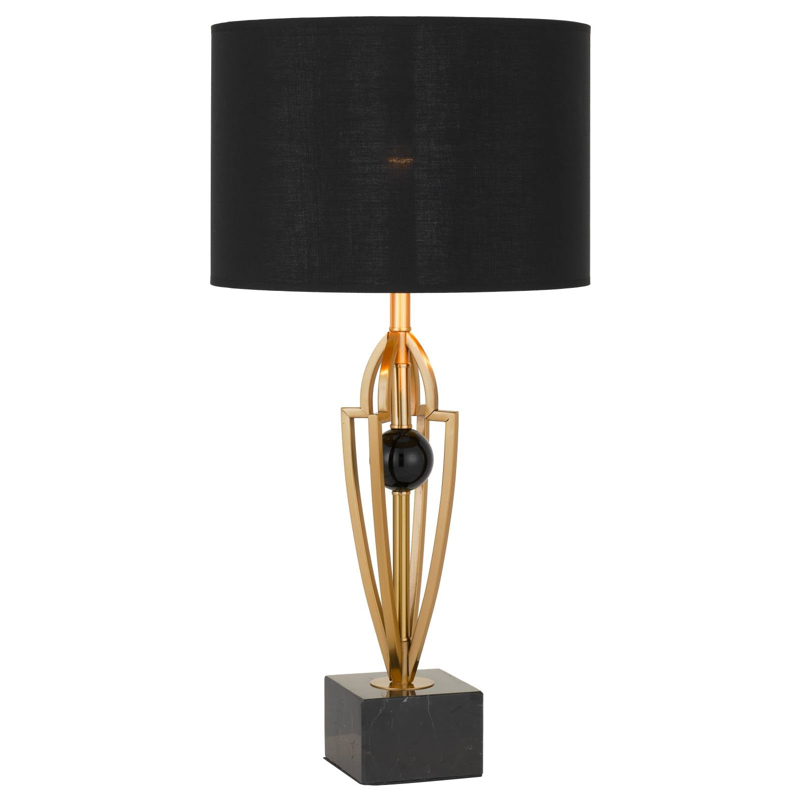 Vardo Table Lamp, Black Antique Gold