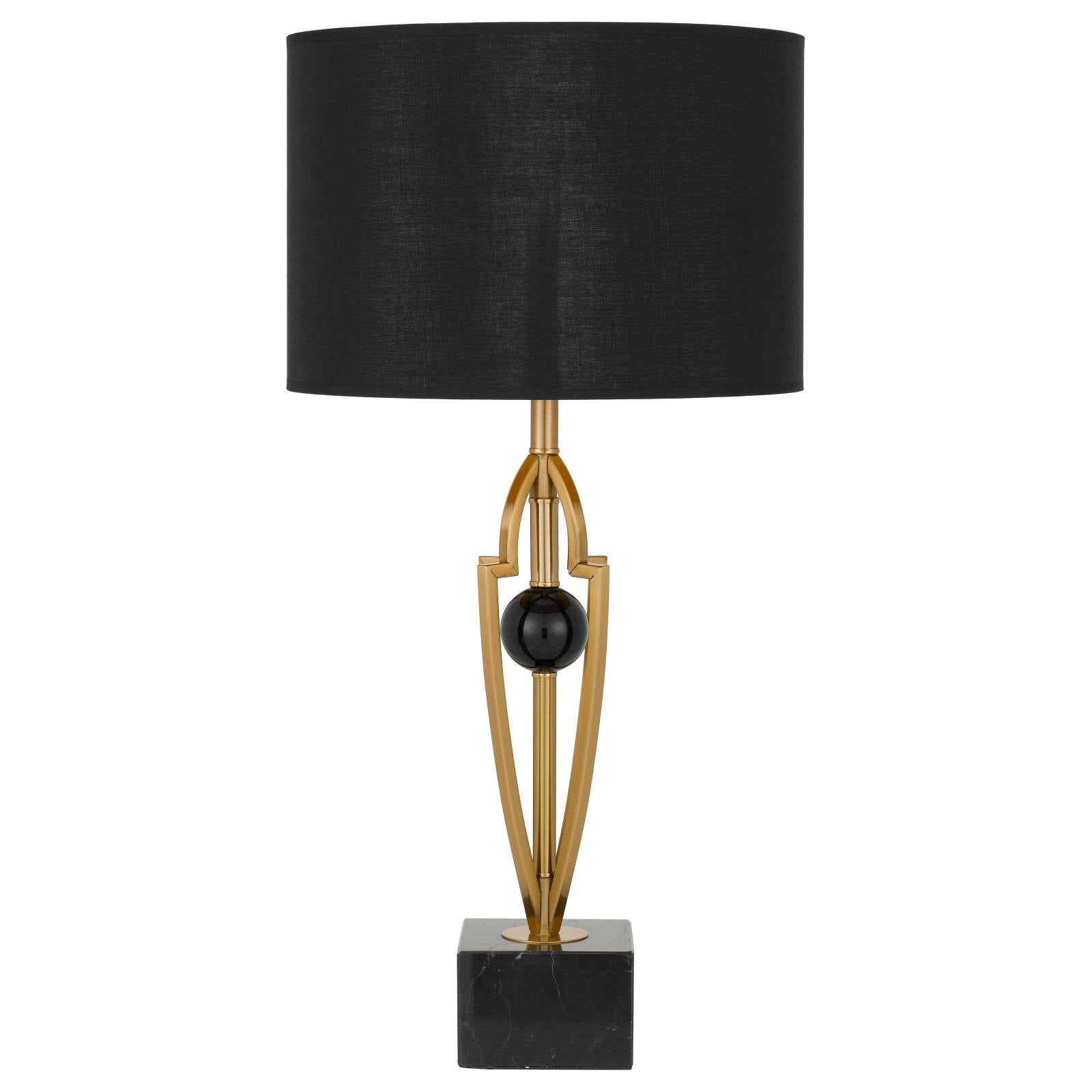 Vardo Table Lamp, Black Antique Gold