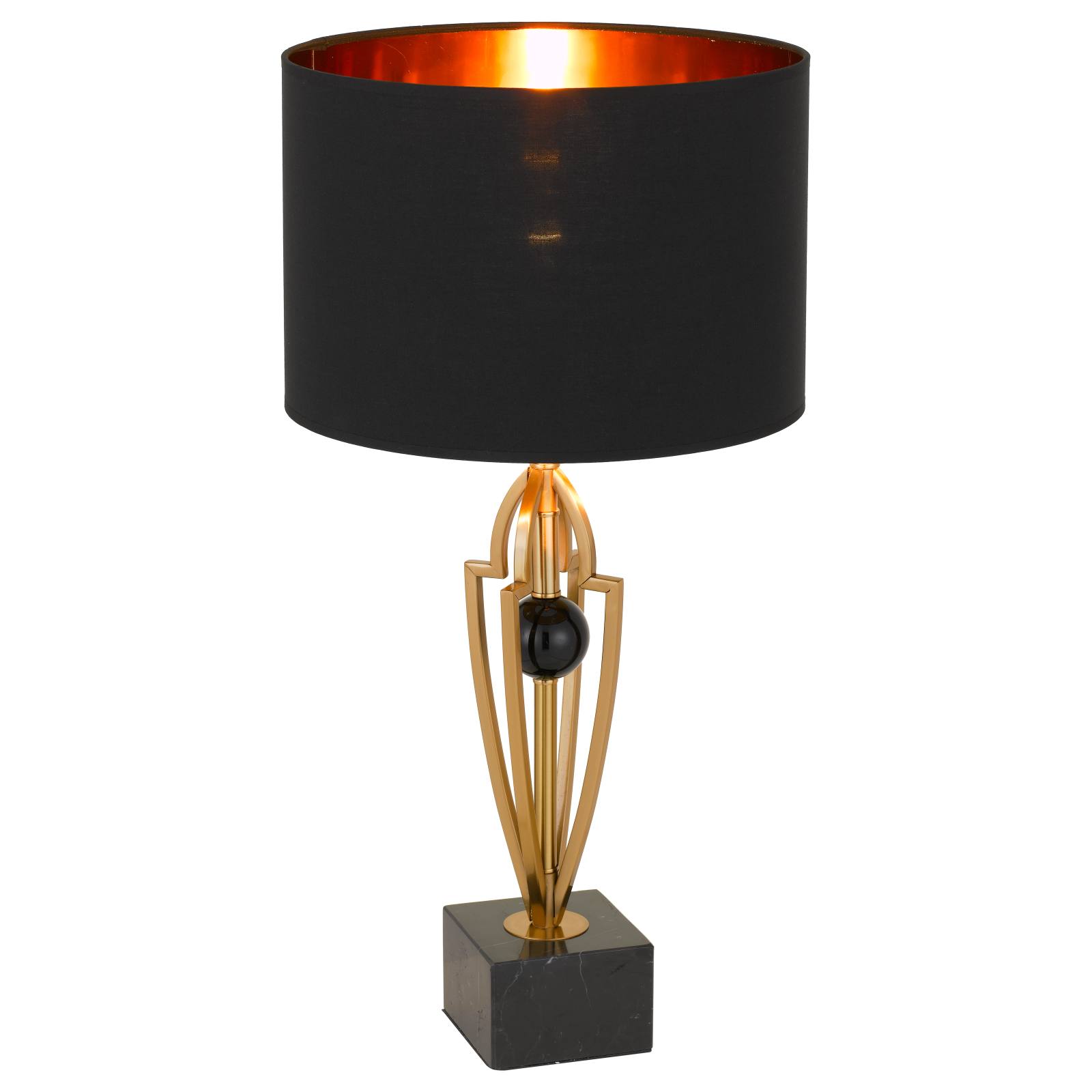 Vardo Table Lamp, Black Antique Gold