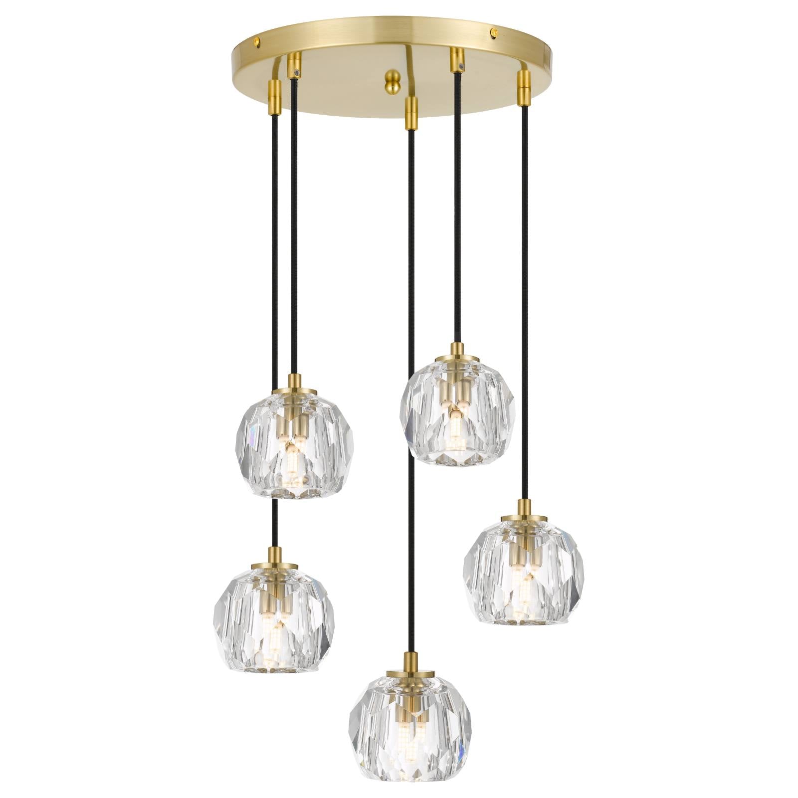 Zaha 5 Pendant, Antique Gold