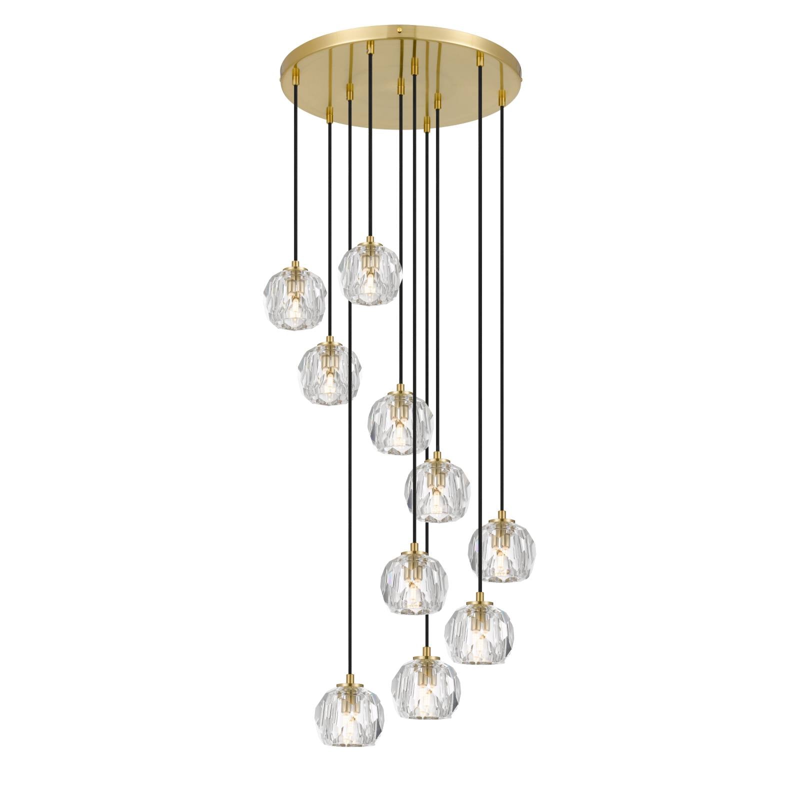 Zaha 10 Pendant, Antique Gold