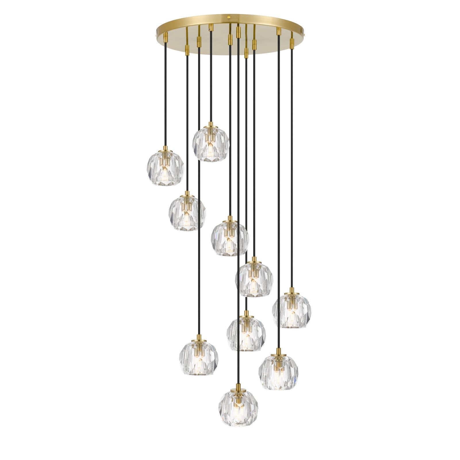 Zaha 10 Pendant, Antique Gold