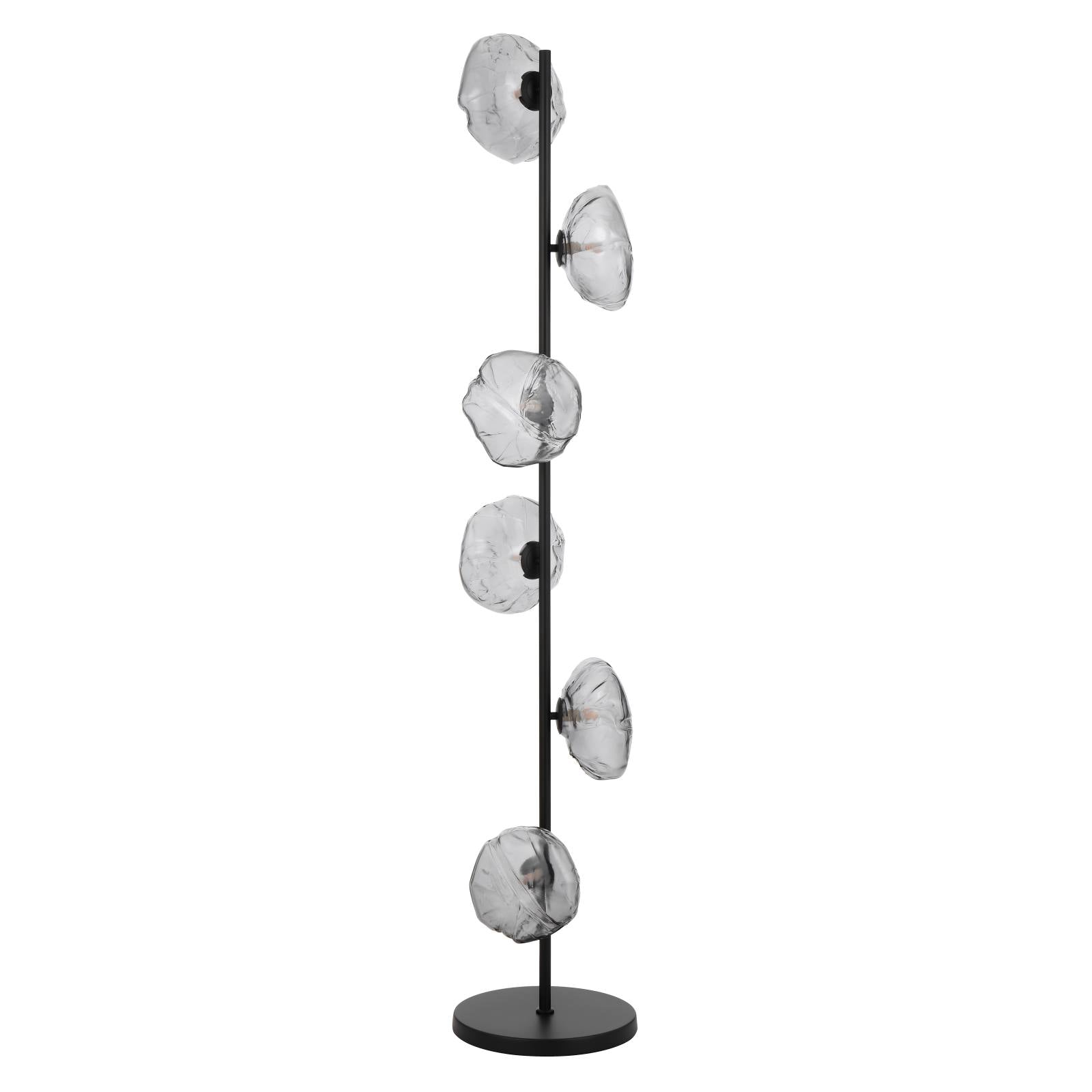 Zecca Floor Lamp, Black Smoke