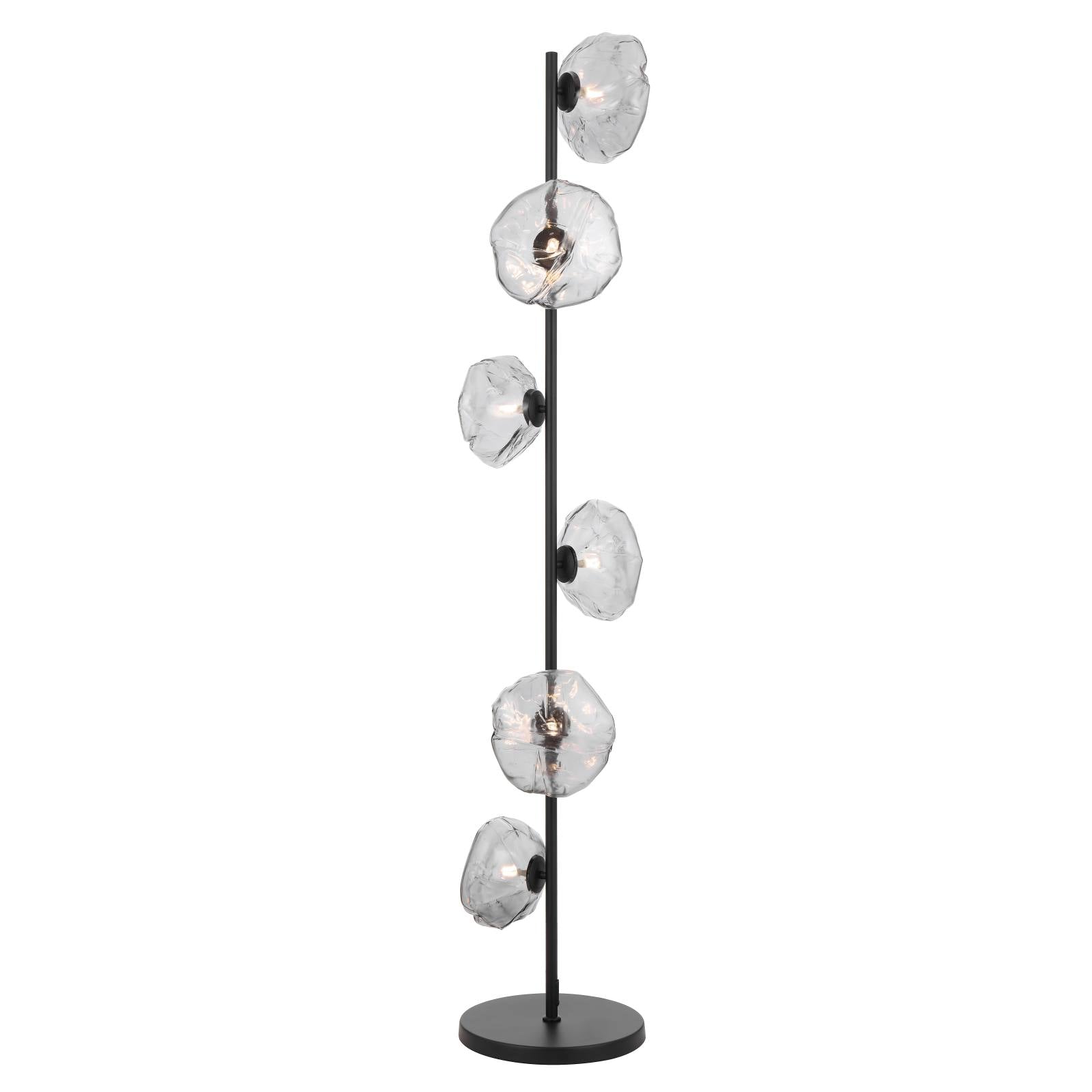 Zecca Floor Lamp, Black Smoke