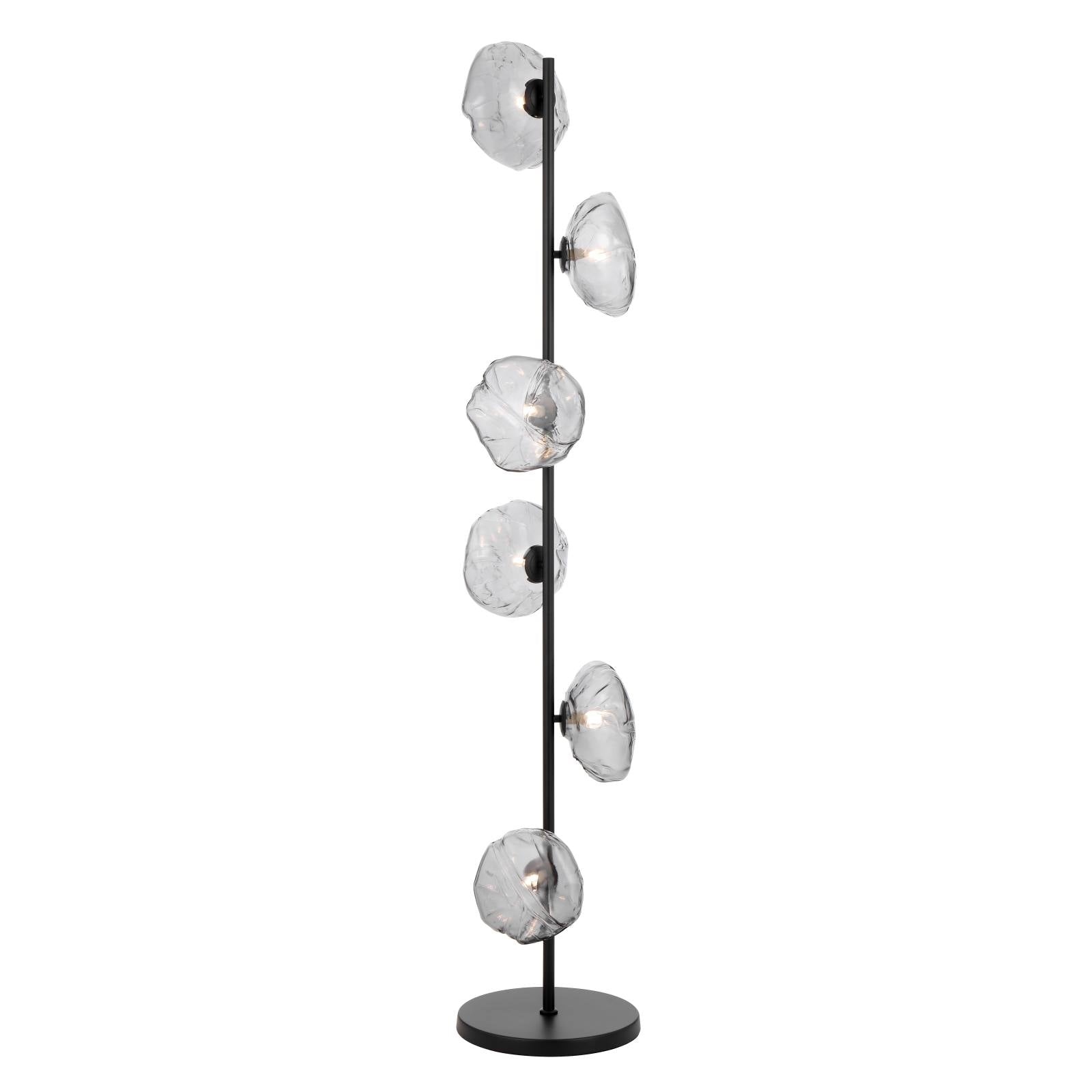 Zecca Floor Lamp, Black Smoke
