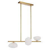 Zecca 3 Light Horizontal Pendant, Antique Gold