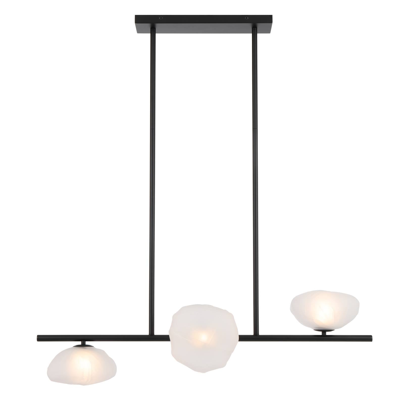 Zecca 3 Light Horizontal Pendant, Black