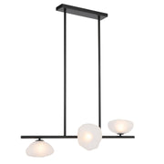 Zecca 3 Light Horizontal Pendant, Black