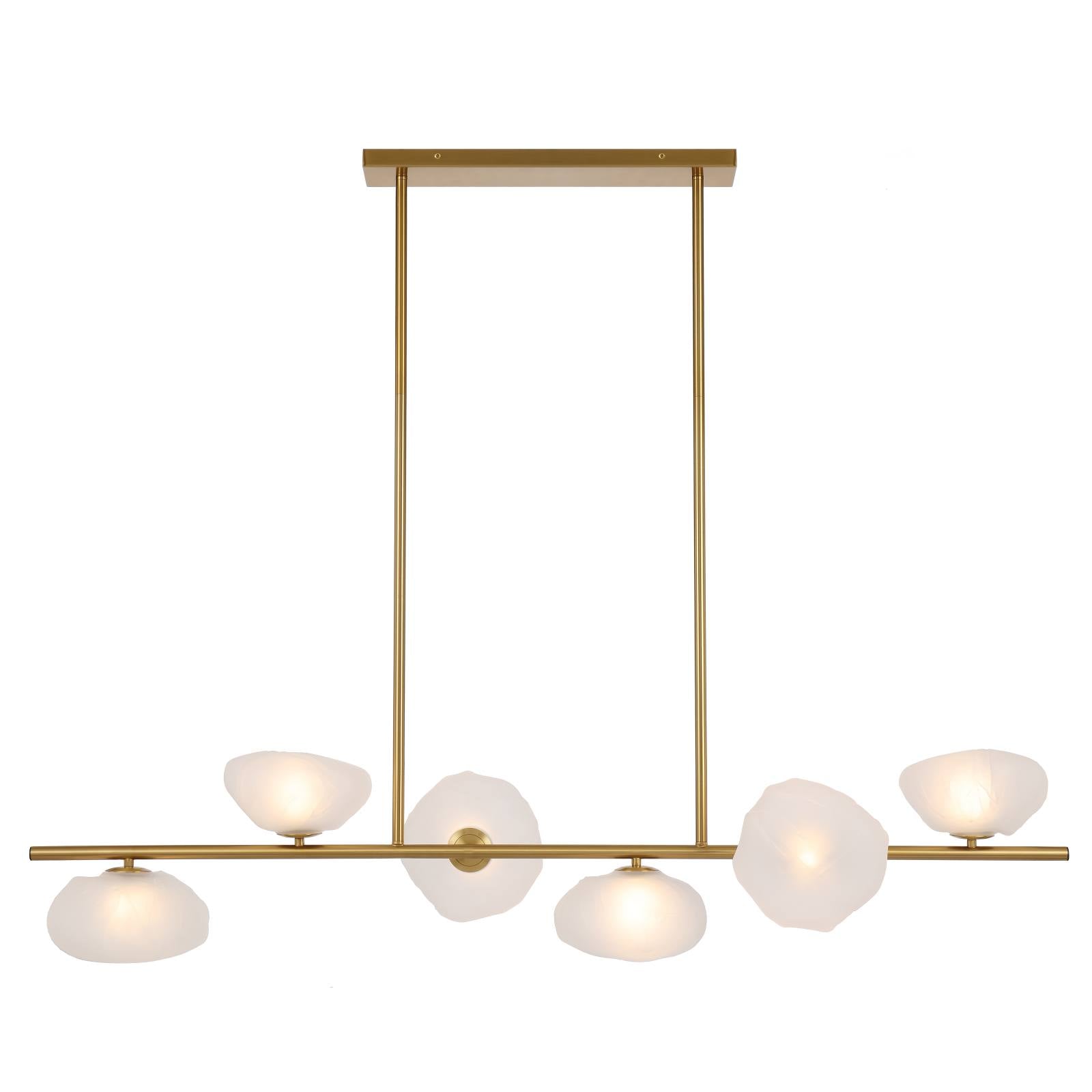 Zecca 6 Lights Pendant, Antique Gold