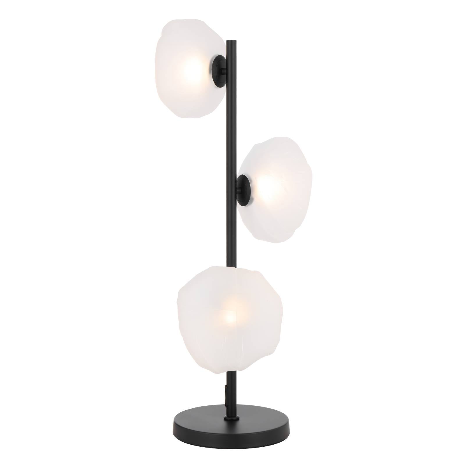 Zecca 3 Lights Table Lamp, Black