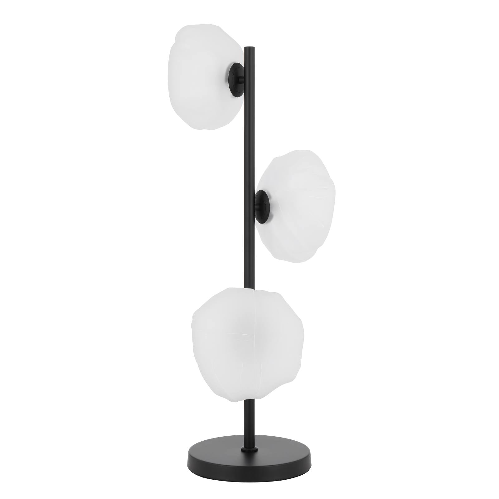 Zecca 3 Lights Table Lamp, Black