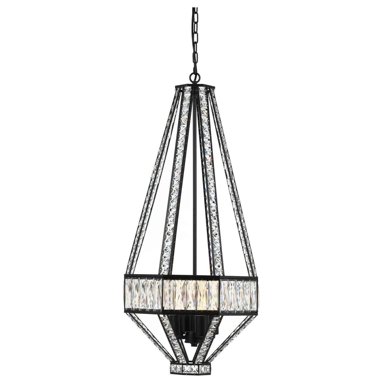 Zofio 4 Light Pendant, Clear Glass, Oil Bronze