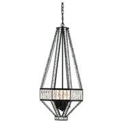 Zofio 4 Light Pendant, Clear Glass, Oil Bronze