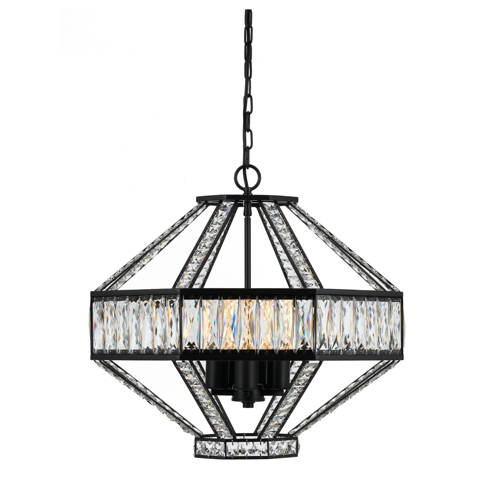 Zofio 5 Light Pendant, Clear Glass, Oil Bronze