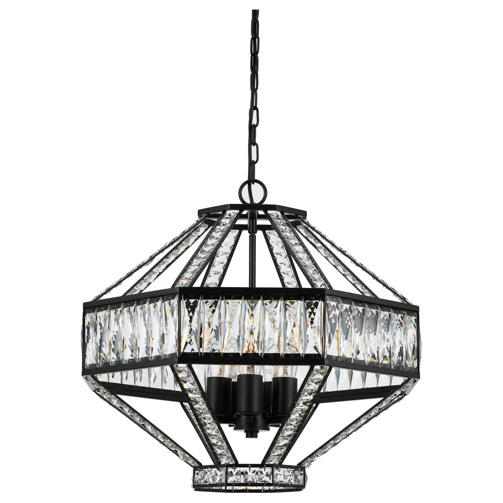 Zofio 5 Light Pendant, Clear Glass, Oil Bronze
