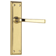 Menton Lever Latch Set, Polished Brass